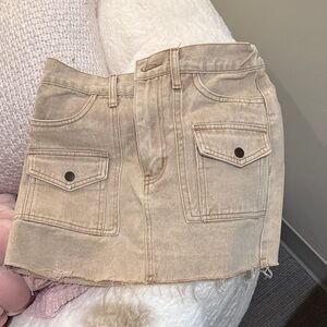 Sincerely Jules Tan Denim Skirt